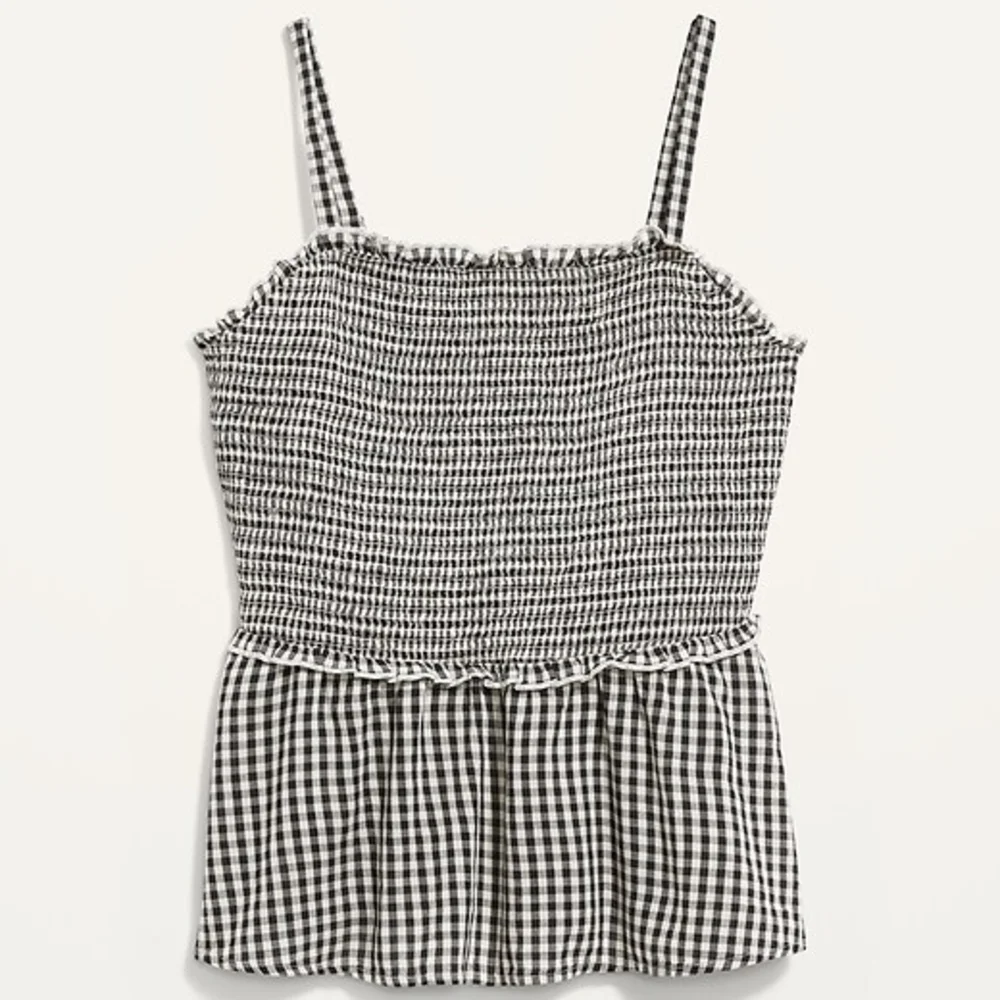 🌟 Old Navy Sleeveless Smocked-Bodice Gingham Top - Picture 6 of 6